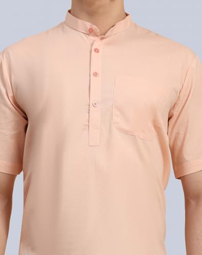 Image of SKAVIJ Men's Cotton Tunic Casual Short Kurta Top Regular Fit