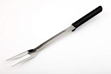 Tenedor para carne APS, tenedor para asar, tenedor para trinchar, tenedor de mango largo con dos puntas, espesor del material 2,5 mm, mango ergonómico antideslizante