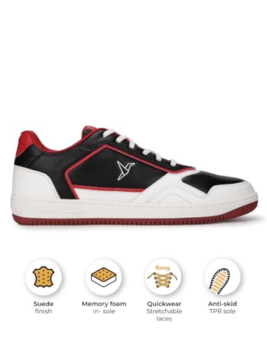 Image of YOHO Colored PU Fashion Sneaker for Men | Comfortable Shoes | Cushioned Insole | Quick-wear Elastic Laces | Lightweight | Dynamic Feet Support | Fashionable | Stylish | Modern