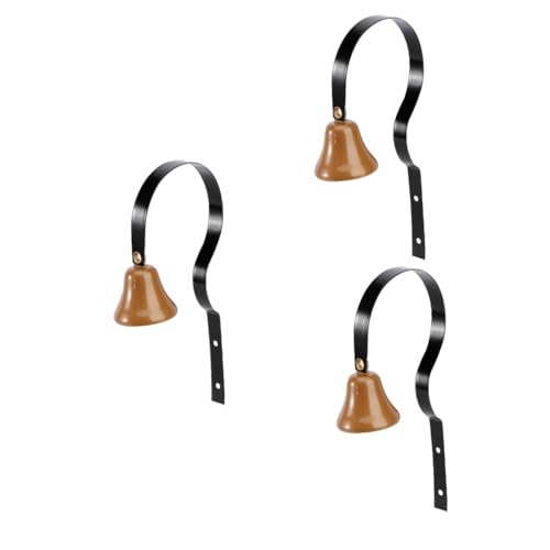 Housoutil 3pcs Potty Training Bells for Dog Door Bell Brass Hanger Easy Wall Mount Doggy Doorbell