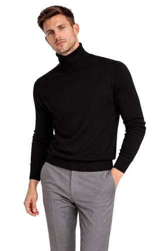 Cashmeren Men's Essential Knit Turtleneck Sweater 100%...