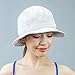 The Hat Depot 100% Cotton Long Brim and Deeper & Tennis Packable Summer Fashion Bucket Hat (L/XL, 1. Tennis - Putty)