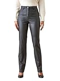 daxon pantalon noir femme PANTALONS,FEMME,COTON MAJORITAIRE,Noir, Taille haute