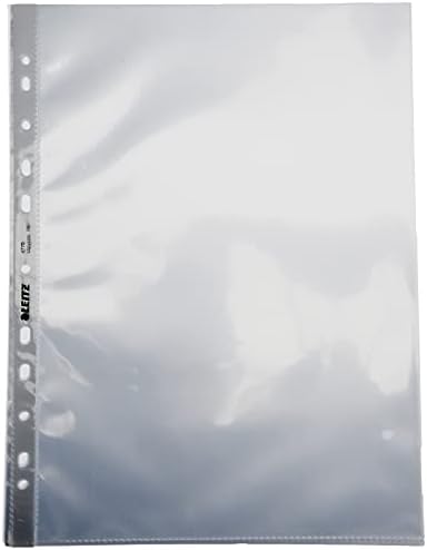 Leitz 47706002 zestaw okładek na prospekty, 15 sztuk, format A4, przezroczyste z błyszczącą powierzchnią, 0,075 mm folia PP
