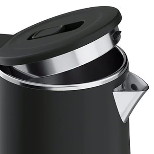 Tetera eléctrica de acero inoxidable con tapa de apertura y diámetro grande miniatura 4