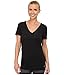 adidas Performance Women's 24 Seven Deep V-Neck Tee, Black, Small