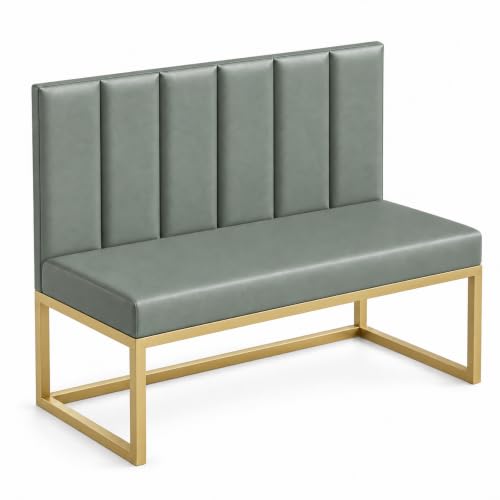 Restaurant Booth Seating, Upholstered Bench with Back, 63in