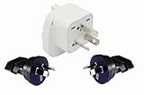 Australien & Neuseeland Set 3X Reisestecker Adapter | 1x Typ I + 2X Typ I (2-polig) mit Schutzkontakt | Langlebiger Netzstecker für Steckdosen im Ausland | Qualitativ hochwertiger Stromadapter