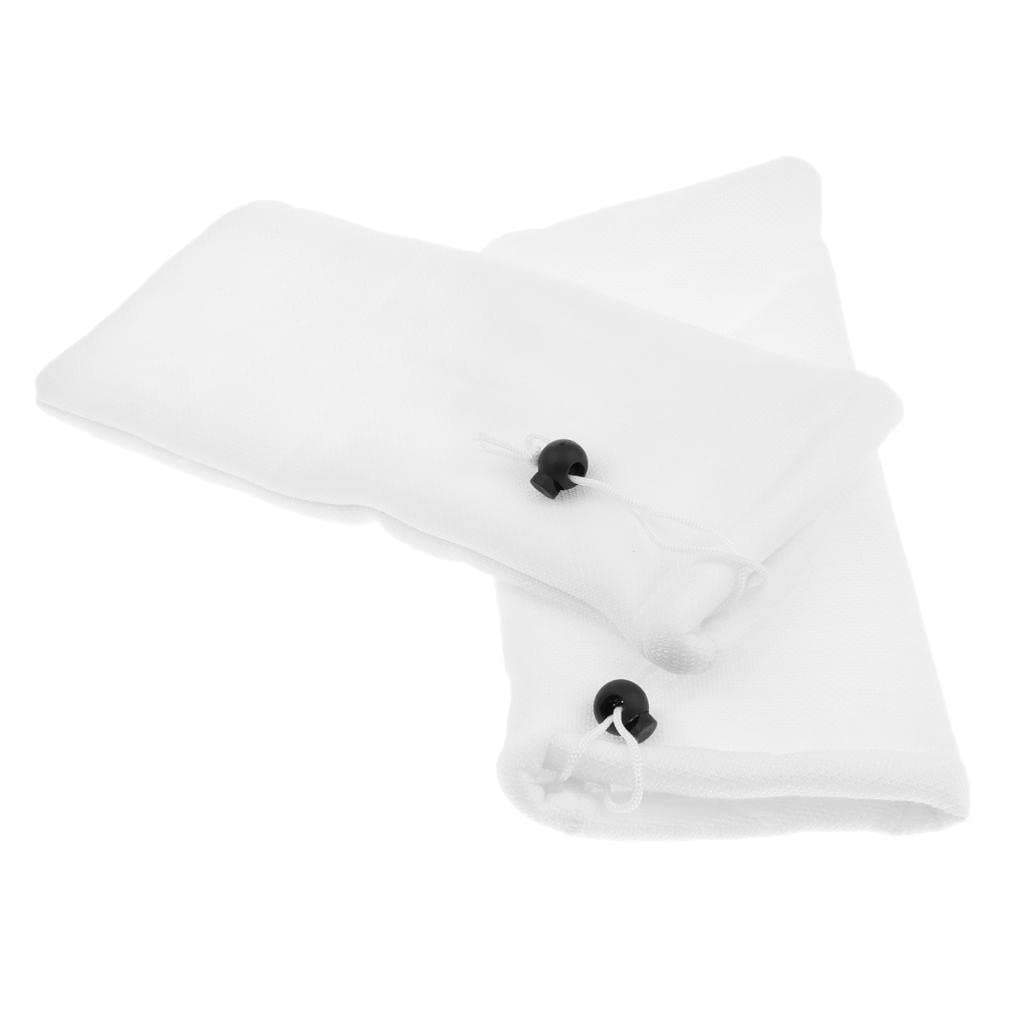 UJEAVETTE® 2 Pcs White Aquarium Tank Filter Bags Polyester Fish Tank Filter Sock Bags S