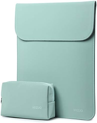 HYZUO 13.3-14 Inch Laptop Sleeve Compatible with MacBook Pro 14 M2/M1 Pro/Max A2779 A2442 2023-2021, MacBook Air 13 2012-2017, 13.5 Surface Laptop, Faux Suede Leather Case with Accessory Bag, Pink