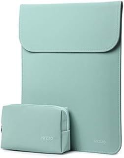 HYZUO 13.3-14 Inch Laptop Sleeve Compatible with MacBook Pro 14 M2/M1 Pro/Max A2779 A2442 2023-2021, MacBook Air 13 2012-2017, 13.5 Surface Laptop, Faux Suede Leather Case with Accessory Bag, Pink