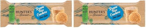 Hunter's Gourmet Sea Salt Brown Rice Crackers 100g (Pack of 2)