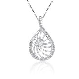 925 sterling silver, lead-free, nickel-free and cadmium-free Pendant mount size: 20*11.5*4mm, weight: 0.9g, can fit pearl size: 6-7mm, please allow a little deviation when using different measure tools Every stone uses AAA cubic zircon with good cutt...
