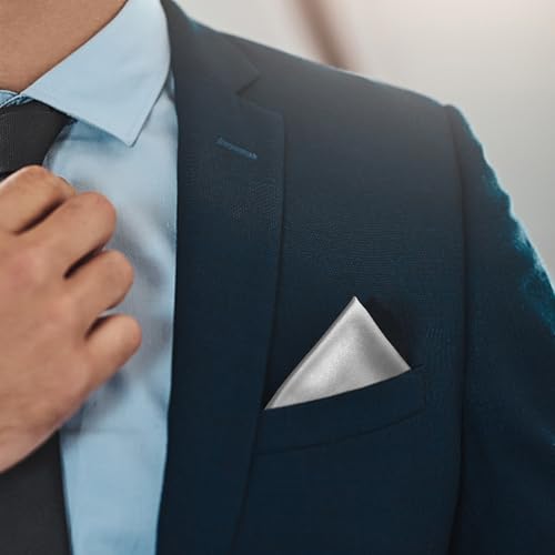 Image of DAISYSILK Pocket Squares for Men, 100% Mulberry Silk Pocket Square, Luxury Men's Pocket Square for Suits & Tuxedos
