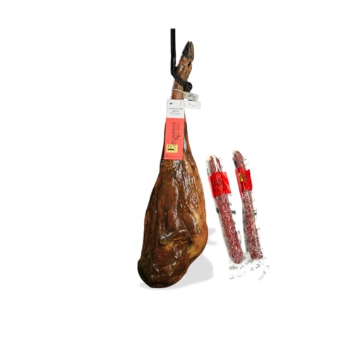 8.5 a 9 KG, JAMÓN IBÉRICO DE SALAMANCA ' EMJAMESA', Procesos 100% Naturales, ganado y fincas Propias, con Embutidos Ibéricos de Bellota (Chorizo y Salchichon)