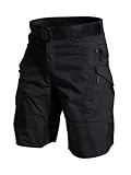 LYRXXX Men's Cargo Shorts for Hiking Work Travel Lightweight Waterproof Tactical Shorts with Multiple Pockets,Black(No Belt)