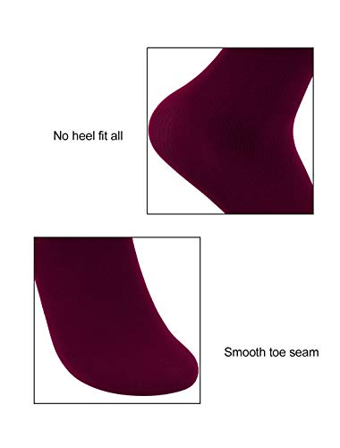 Image of uxcell Women Elastic Selvedge Cuffs Sheer Nylon Crew Socks 2 Pairs