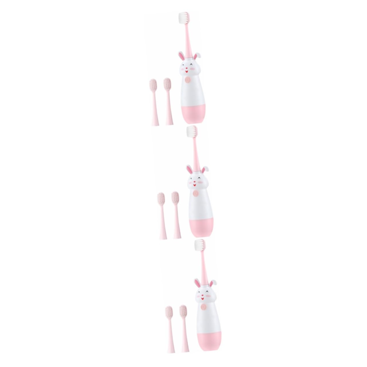 SHERCHPRY 3 Set Spazzolino Elettrico Ragazzo Dente Streno Spazzolino Da Denti Sonico A Forma Di Scovolini Dentali Spazzolino Denti Scovolino Denti Spazzolino a Setole Rosa Abs