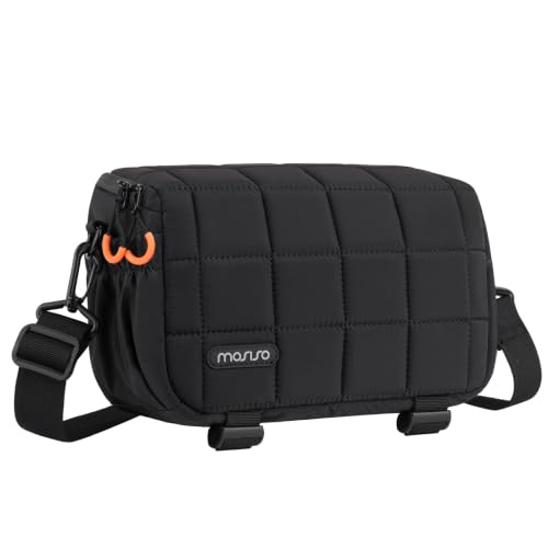 Image of MOSISO Camera Bag, Water Resistance Camera Sling Bag with Rain Cover, Black