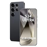 Unlocked Phone S24 Ultra Android Phone 8-core 8GB+256GB Cell Phone 7 inch HD Screen Mobile Phone 108MP+48MP Camera 6800 mAh Battery 5G Dual SIM (Titanium Black)