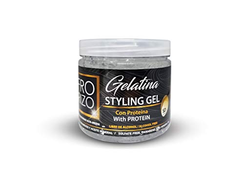 Afro & Rizo Styling Gel With Protein - (16 Oz/453G) - Styling & Moisturizing Gel, Different Proteins, Ideal For Afro, Curls, Wavy And Stressed Hair, Sulfate Free, Parabens And Mineral Oil #TOP1