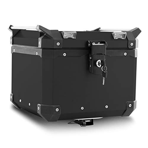 Super Adventure Baú Alumínio Traseiro Top Case Roncar 35 Litros + Bagageiro Suporte Honda Cg 160 Tit