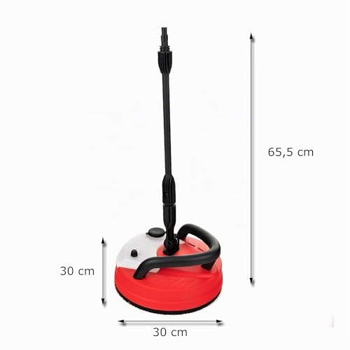 Lehmann Brosse de nettoyage pour terrasse avec réservoir intégré pour produit nettoyant, accessoire de nettoyage pour terrasse pour nettoyeurs haute pression, compatible avec tous les nettoyeurs haute – vue 8