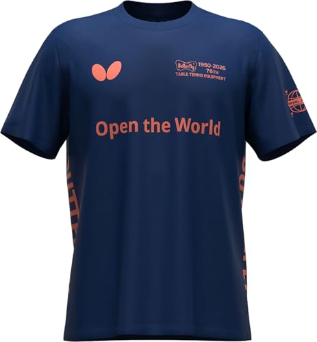 バタフライ セルサード・Tシャツ 吸水速乾 男女兼用 ネイビー