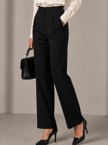 Image of Leriya Fashion Formal Pants for Women Office Wear |Trousers for Women - Straight Pants for Woman Formal Pant for Woman, Stretch Lycra Workwear Trousers