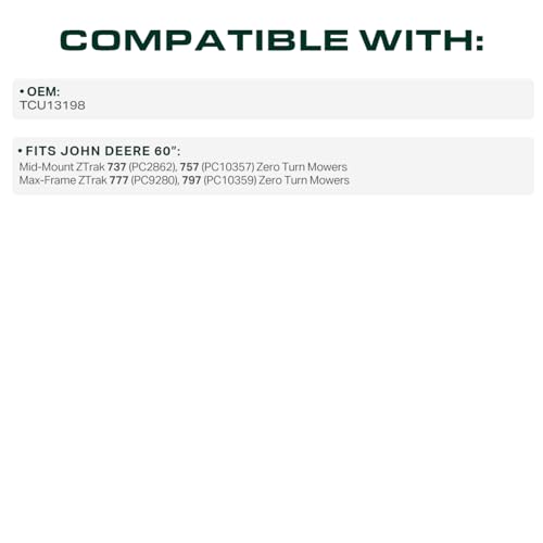 UDC Parts TCU13198 John Deere 757 ZTrak 60" Deck Belt Replacement by UDC Mower Belts - Image 3