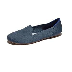 Rothy’s The Loafer Women’s Slip-On Shoes, Rounded-Toe Flats, Made from Recycled Plastic Bottles & Machine Washable