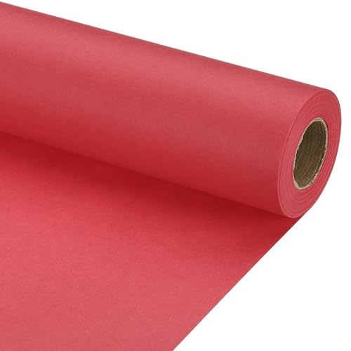 Image of PATIKIL Wrapping Paper, 12" x 500"(42') 70 GSM Craft Paper Roll Kraft Packing Paper for Poster Bulletin Board, Gift Wrapping, Red