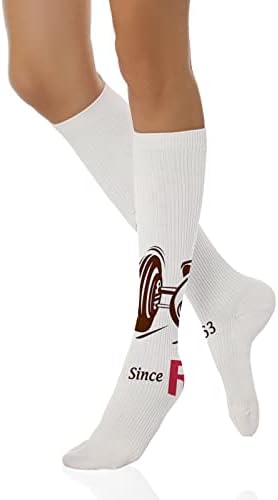 GULTMEE Fashion Compression Socks,Performance Cushioned Athletic Crew Socks for Running,Athletic