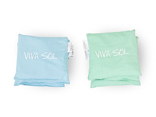 Viva Sol Premium Replacement Bean Bags Set Includes Eight Weather-Proof Canvas Bean Bags, Medium