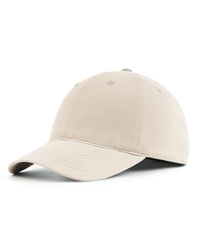 Zylioo M/L/XL/XXL czapka baseballowa męska dla dużych głów, zamknięta tylna czapka, ochrona przed słońcem, bardzo duża, do biegania, Soft Crown Beige (Off White), XS-S