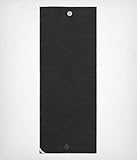 Yogitoes Manduka Yoga Towel for Mat Nonslip and Quick Dry for Hot Yoga with Rubber Bottom Grip Dots 72 Inch Long Onyx Thin and Lightweight (262023001)