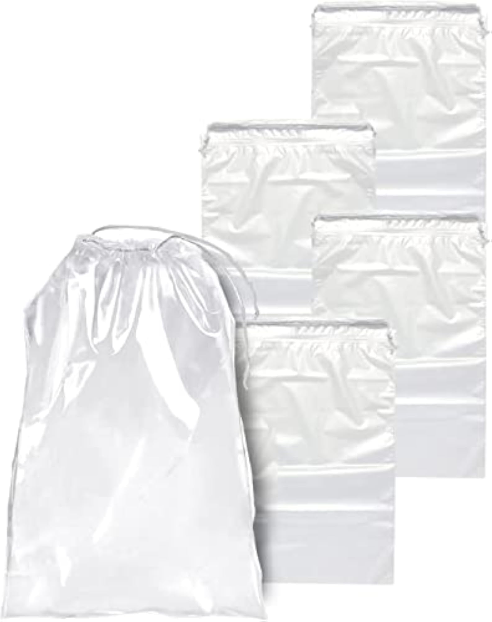 60PCs. Transparent Shoe Bag/Multipurpose Bag Pouch Size 12x16 Drawstring