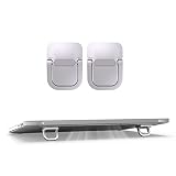 Exdtgt Lot de 2 rehausseurs de clavier portables en aluminium pour ordinateur de bureau, clavier, tablette (argent)