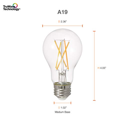 Sylvania Led Truwave Natural Series A19 Light Bulb, 60W Equivalent, Efficient 8W, Medium Base, Dimmable, Clear, 5000K, Daylight - 16 Pack (40809) by LEDVANCE - Image 7
