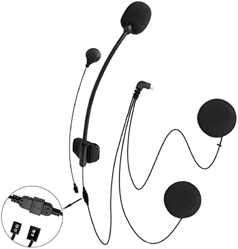 FreedConn 5 Pin Interchangeable Hard Mic and Soft Mic Speakers T-MAX, New VersionTCOM-SC T-COMVB Helmet Communication System [5-Pin Headphone Micro USB Interface]