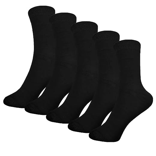Calcetines De bamboo Hombre Mujer Para Verano E Invierno Naturales Còmodos Antibacterianos Antiolor Màxima Calidad Para Deporte Y Vestir Antiampollas y Transpirables (40-43, PACK 5 NEGROS)