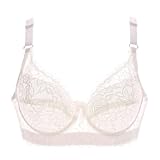 Necalisi Push up BH Weiß Damen Spitze Buegel BHS Weiche Unterstützung, Lässig Täglich Unsichtbar Klassische BH 90C