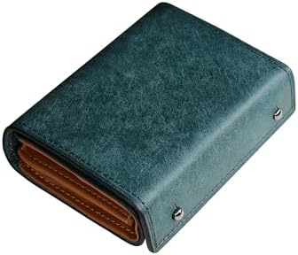 （16:00時点） [Modiko] 財布 メンズ 2つ折り プエブロレザー 本革 ミニ 日本製 二つ折り財布 大容量 箱型の小銭入れ 小さい財布 コンパクト 箱状 左利き 右利き 父の日 誕生日 (紺色)