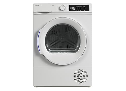 Daewoo TD-BR7GP0WD0-DE Wäschetrockner, 7kg, D, 15 Trockenprogramme inkl. 20-Minuten-Schnelltrockenprogramm, Weiß