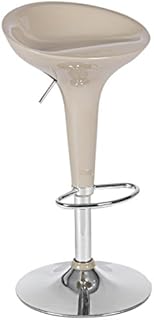 BIZZOTTO Nashville Sgabello, Base Ø 38.5 cm, Meccanismo di Regolazione dell'Altezza della Seduta, da Assemblare, Acciaio, Tortora, 0.1x0.1x0.1 cm