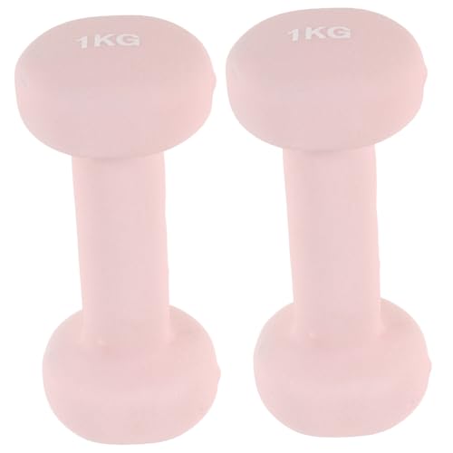 Lot de 2 haltères de musculation roses BESTonZON pour entraînement à domicile