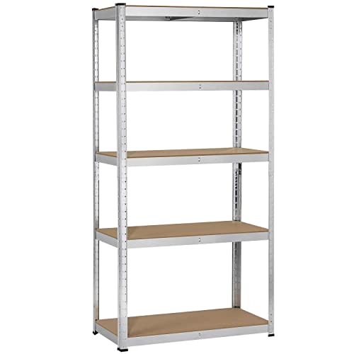 Yaheetech Heavy Duty 5-Shelf Shelving Storage Unit, Multipurpose Shelf Display Rack Adjustable Utility Shelves for Home/Office/Dormitory/Garage by Yaheetech - Used condition - CA$53.97
