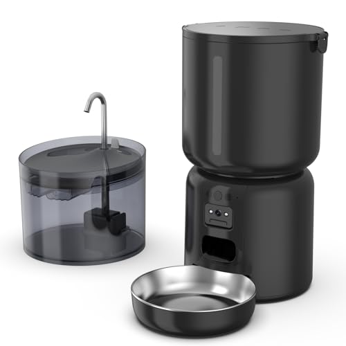 Automatic Cat Feeder and Waterer Set, 4L App Control Smart