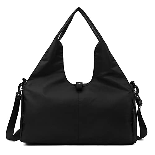 Moniss Bolsa de viagem para esportes, academia, ioga, bolsa de ombro para fim de semana com comparti