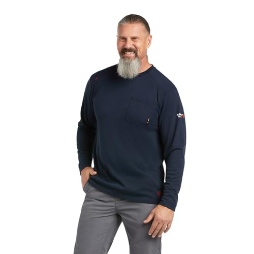 Image of ARIAT FR Max Protect Inherent T-Shirt, Navy, XX-Large Tall